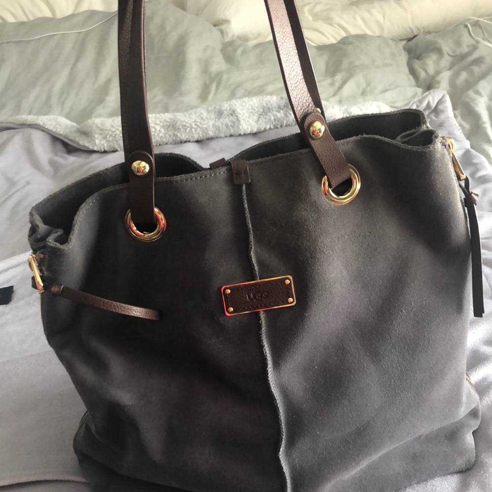Gray Suede Purse